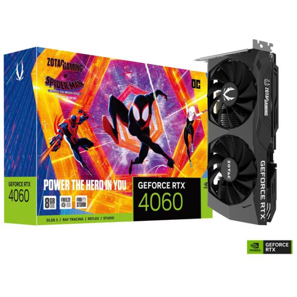 Видеокарта Zotac GeForce RTX 4060 OC Spider-Man Edition PCI Express x8 4.0 / 8 ГБ photo 6 Видеокарта Zotac GeForce RTX 4060 OC Spider-Man Edition PCI Express x8 4.0 / 8 ГБ photo 6