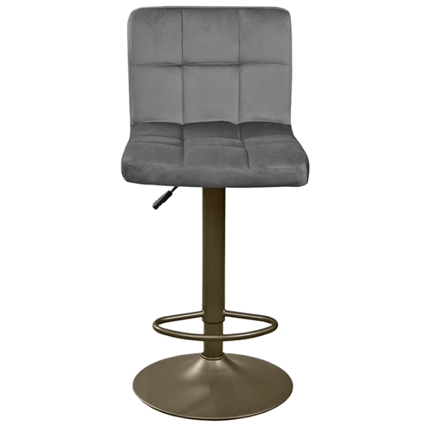 Scaun de bar Deco SB-044 Catifea/ Metal/ Gray photo 2 Scaun de bar Deco SB-044 Catifea/ Metal/ Gray photo 2