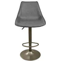 Scaun de bar Deco SB-39 Piele eco/ Metal/ Black Grey photo 2