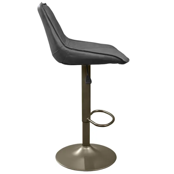 Scaun de bar Deco SB-39 Piele eco/ Metal/ Black Grey photo 3 Scaun de bar Deco SB-39 Piele eco/ Metal/ Black Grey photo 3