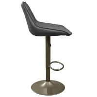 Scaun de bar Deco SB-39 Piele eco/ Metal/ Black Grey photo 3