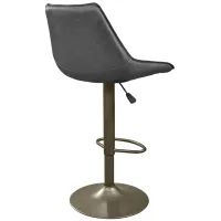 Scaun de bar Deco SB-39 Piele eco/ Metal/ Black Grey photo 4