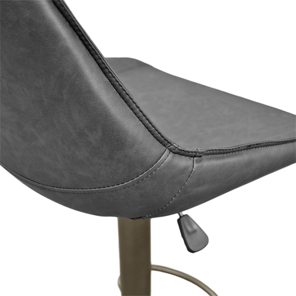 Scaun de bar Deco SB-39 Piele eco/ Metal/ Black Grey photo 5 Scaun de bar Deco SB-39 Piele eco/ Metal/ Black Grey photo 5