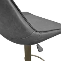 Scaun de bar Deco SB-39 Piele eco/ Metal/ Black Grey photo 5