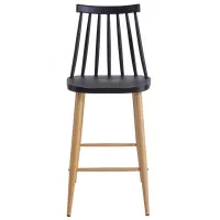 Scaun de bar DecoPrim Jack Plastic durabil/ Metal/ Black photo 2