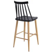 Scaun de bar DecoPrim Jack Plastic durabil/ Metal/ Black photo 3