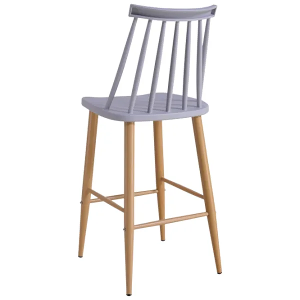 Scaun de bar DecoPrim Jack Plastic durabil/ Metal/ Light Gray photo 2 Scaun de bar DecoPrim Jack Plastic durabil/ Metal/ Light Gray photo 2