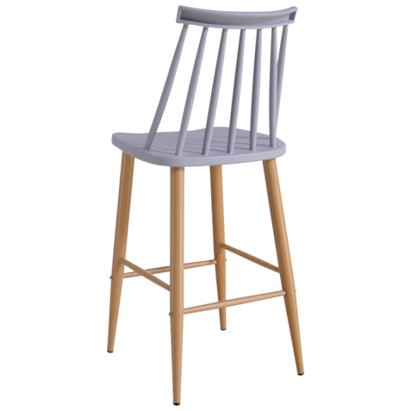 Scaun de bar DecoPrim Jack Plastic durabil/ Metal/ Light Gray photo 2 Scaun de bar DecoPrim Jack Plastic durabil/ Metal/ Light Gray photo 2