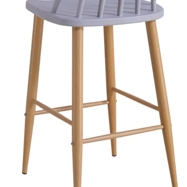Scaun de bar DecoPrim Jack Plastic durabil/ Metal/ Light Gray photo 5 Scaun de bar DecoPrim Jack Plastic durabil/ Metal/ Light Gray photo 5