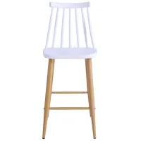 Scaun de bar DecoPrim Jack Plastic durabil/ Metal/ White photo 2