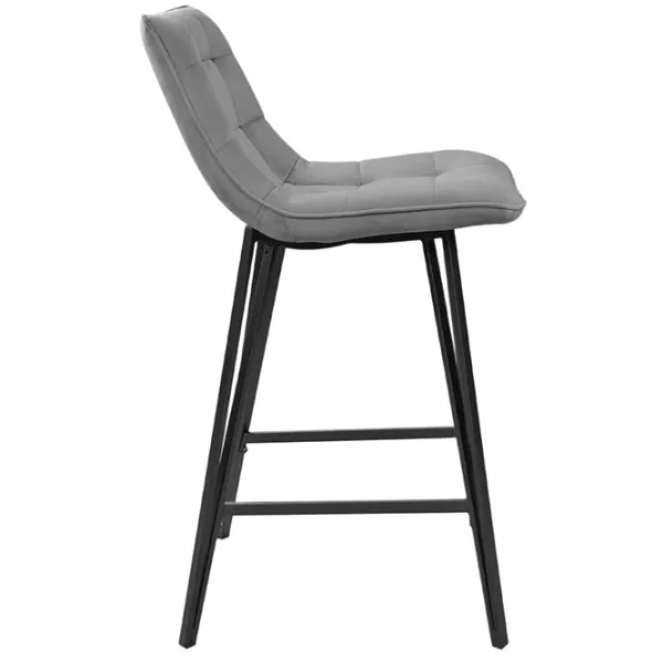 Scaun de bar Deco HLR21 Catifea/ Metal/ Placaj/ Gray photo 4