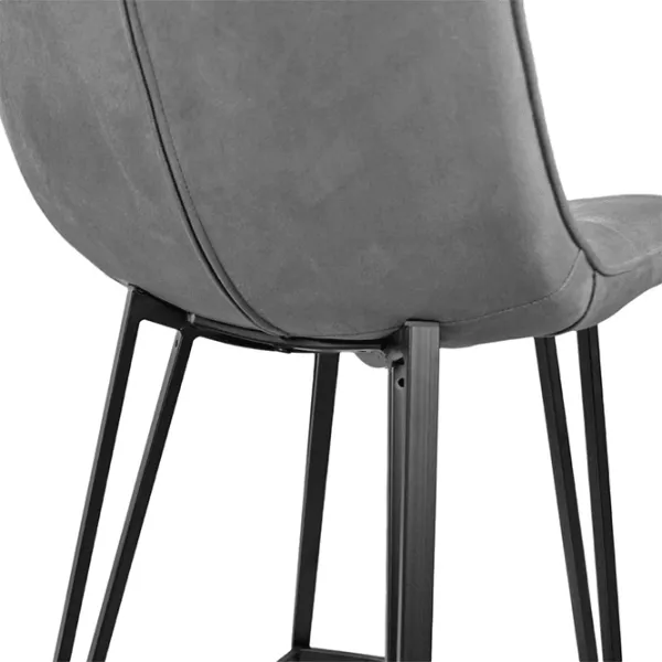 Scaun de bar Deco HLR21 Catifea/ Metal/ Placaj/ Gray photo 5
