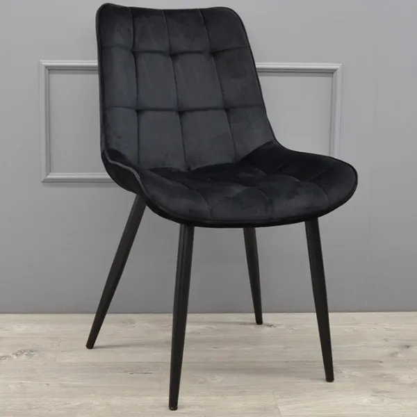 Scaun de bar Deco HLR66 Catifea/ Metal/ Black photo 2