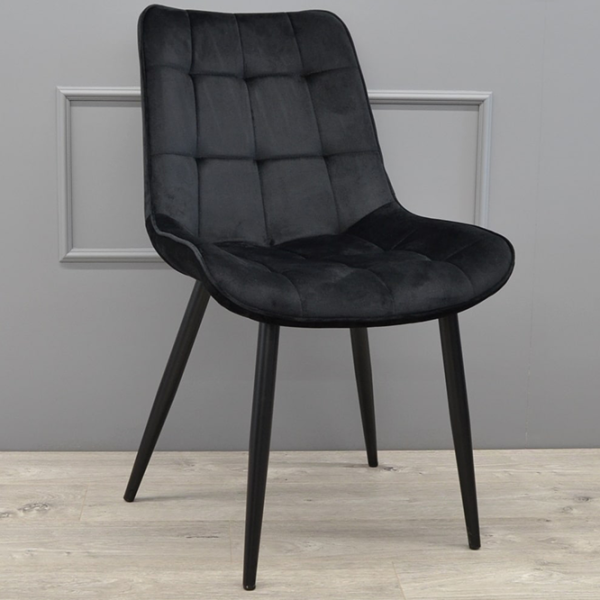 Scaun de bar Deco HLR66 Catifea/ Metal/ Black photo 2