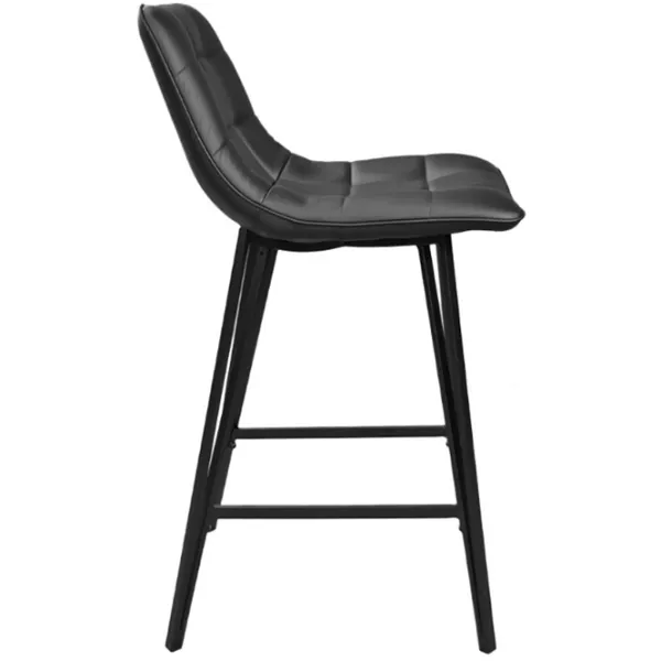 Барный стул Deco LAUS кожа черный+черная ножка Экокожа/ Металл/ Фанера/ Черный photo 3 Барный стул Deco LAUS кожа черный+черная ножка Экокожа/ Металл/ Фанера/ Черный photo 3