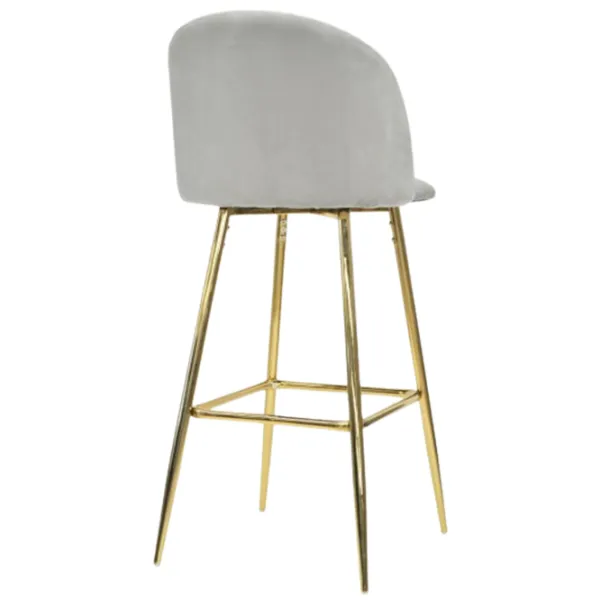 Scaun de bar Deco Maya Pink Catifea/ Metal/ Gray photo 3