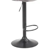 Scaun de bar Halmar H95 Catifea/ Oțel/ Black photo 4