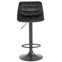 Scaun de bar Halmar H95 Catifea/ Oțel/ Black photo 2
