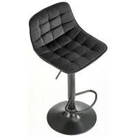 Scaun de bar Halmar H95 Catifea/ Oțel/ Black photo 4