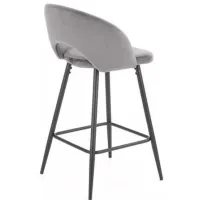 Scaun de bar Halmar H-96 Velur/ Metal/ Placaj/ Gray photo 2