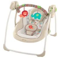 Leagăn pentru bebeluși Bright Starts Comfort & Harmony Cozy Kingdom (60194) 9 kg/ Beige photo 2