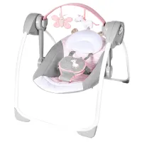 Leagăn pentru bebeluși Bright Starts Comfort 2 Go Flora the Unicorn (12202) 9 kg/ Gray photo 3