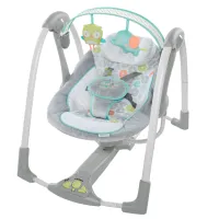 Leagăn pentru bebeluși Bright Starts Ingenuity Hugs & Hoots (10247) 9 kg/ Gray photo 2