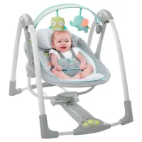 Leagăn pentru bebeluși Bright Starts Ingenuity Hugs & Hoots (10247) 9 kg/ Gray photo 3