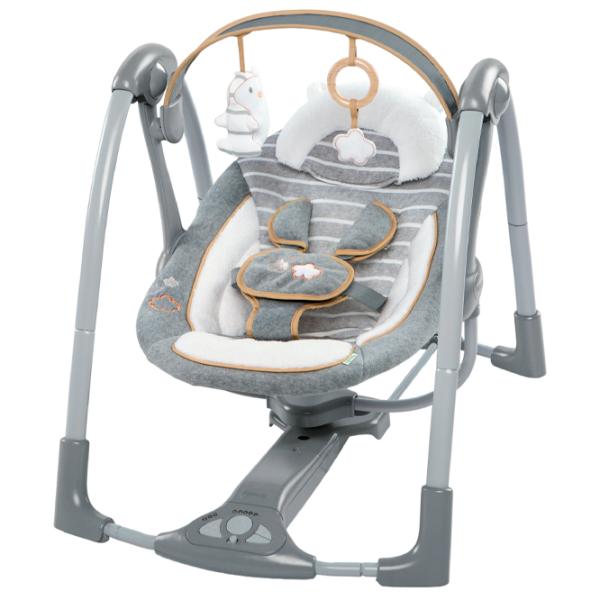 Leagăn pentru bebeluși Bright Starts Ingenuity Swing 'n Go Portable Swing Bella Teddy (11023 ) 9 kg/ Gray photo 2