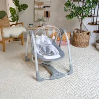 Детские качели Bright Starts Ingenuity Swing 'n Go Portable Swing Bella Teddy (11023 ) 9 кг/ Серый photo 8