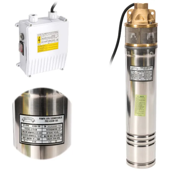 Pompa submersibilă Micul Fermier PRO 4SKM-100 750 W 3000 l/ h photo 2