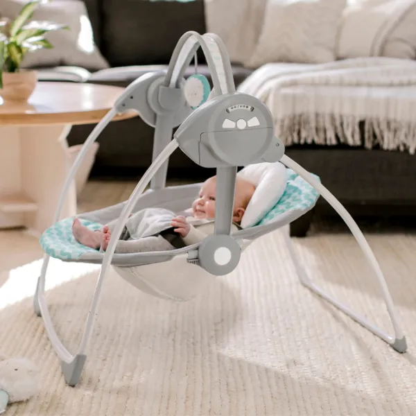 Детские качели Bright Starts Swingity Swing Goji (12536 ) 9 кг/ Серый photo 6