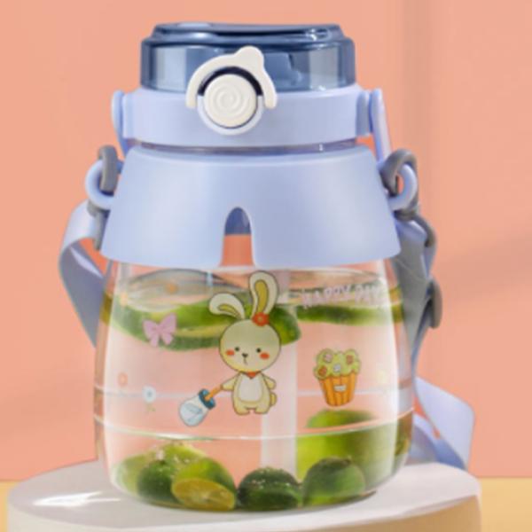 Sticlă pentru apă Sanvcat Double Drink Tiritan Sports Pot Belly Cup Blue photo 2