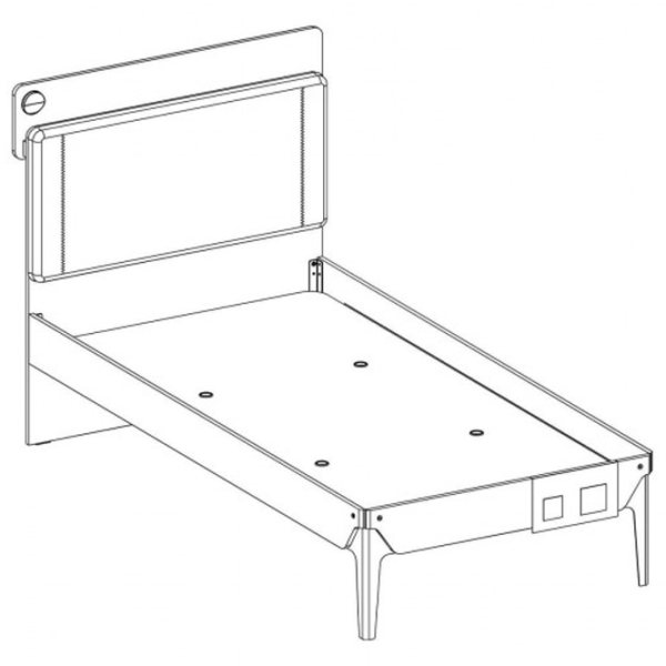 Кровать Cilek Duo Line 120 x 200 см/ ЛДСП/ Белый photo 2