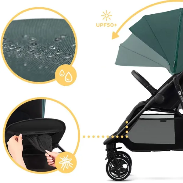 Детская коляска KinderKraft Route 5902533920433/ Зелёный photo 7 Детская коляска KinderKraft Route 5902533920433/ Зелёный photo 7