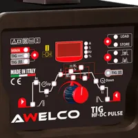Aparat de sudat Awelco TIG 200IHF-DCPULSE 230 V cu electrod (MMA), cu gaz inert (TIG)/ Black photo 2