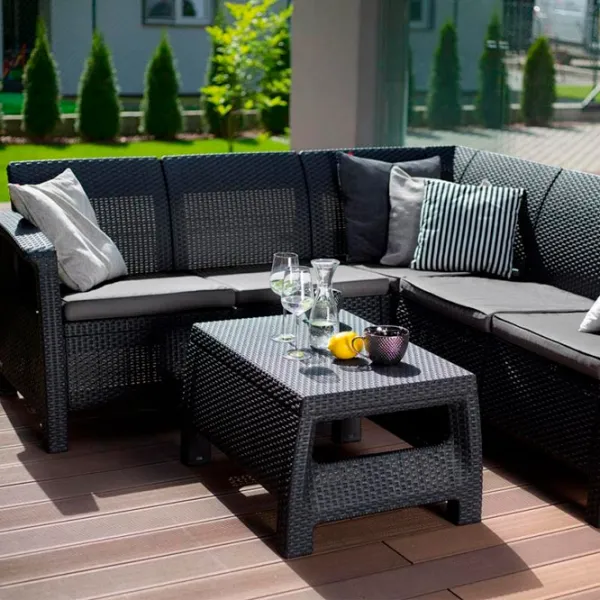 Set mobilă terasă Keter Corfu Relax Aluminiu/ Plastic/ Plastic/ Graphite photo 2
