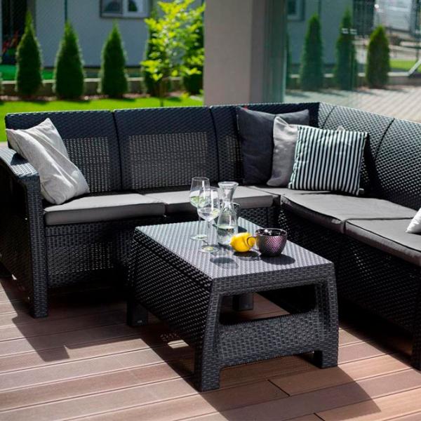 Set mobilă terasă Keter Corfu Relax Aluminiu/ Plastic/ Plastic/ Graphite photo 2