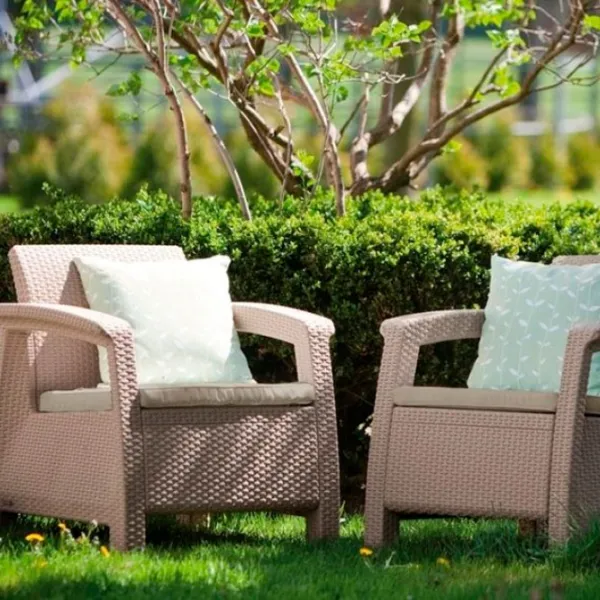 Set mobilă terasă Keter Corfu Duo Plastic/ Plastic/ Plastic/ Cappucino photo 2