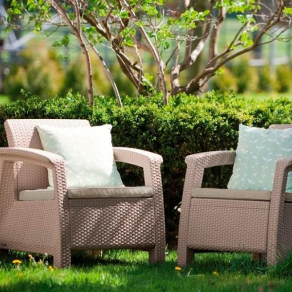 Set mobilă terasă Keter Corfu Duo Plastic/ Plastic/ Plastic/ Cappucino photo 2