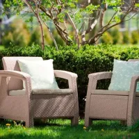 Set mobilă terasă Keter Corfu Duo Plastic/ Plastic/ Plastic/ Cappucino photo 2