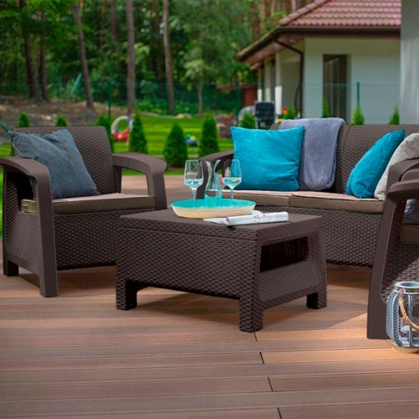 Set mobilă terasă Keter Bahamas Plastic/ Plastic/ Plastic/ Brown photo 3