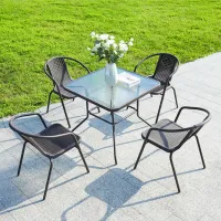 Set mobilă terasă Xenos Garden Aluminiu/ Sticlă/ Plastic/ Brown photo 2