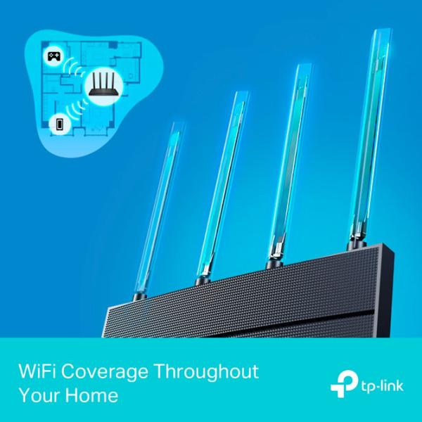 Wi-Fi Router TP-Link Archer AX12 300 Mbit/ s/ 1201 Mbit/ s/ Black photo 4