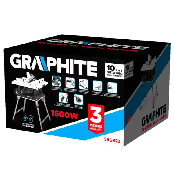 Дисковая пила Graphite 59G823 254 мм/ Черный photo 8