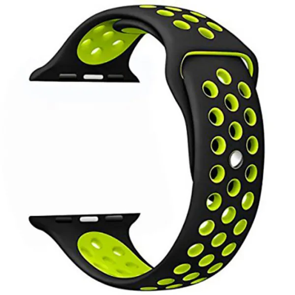 Curelușă Apple Watch Nike sport Silicon/ 42 mm/ Black Yellow photo 3