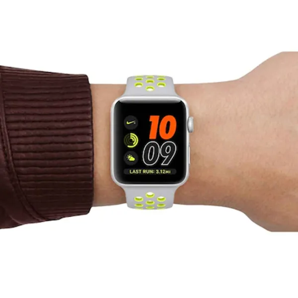 Ремень Apple Watch Nike sport Силикон/ 42 mm/ Белый Желтый photo 5 Ремень Apple Watch Nike sport Силикон/ 42 mm/ Белый Желтый photo 5