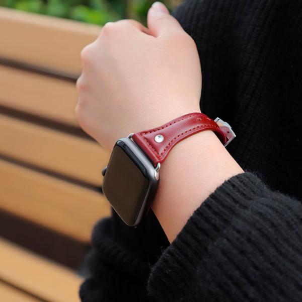 Curelușă Apple Watch WB05 Piele/ 44 mm/ Red photo 4