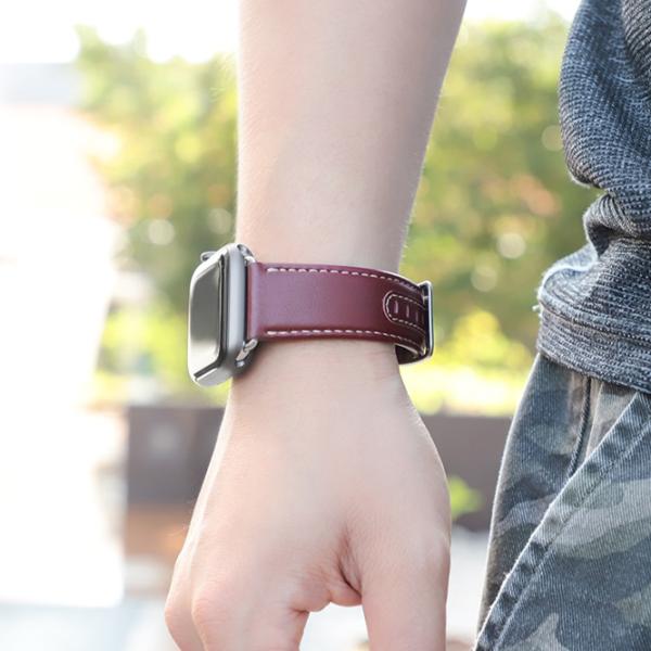 Ремень Apple Watch WB04 Duke Кожа/ 44 mm/ Красный photo 5