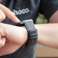 Ремень Apple Watch WB04 Duke Кожа/ 44 mm/ Черный photo 5
